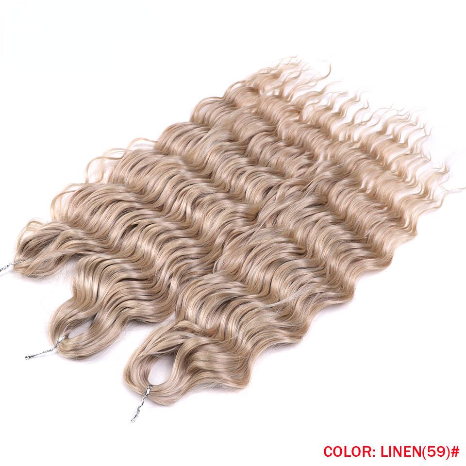 Rebecca Anna Curly Wig Loose Deep Water Wave Synthetic Crochet Braiding Hair Extensions  Soft for Ombre Hairpieces