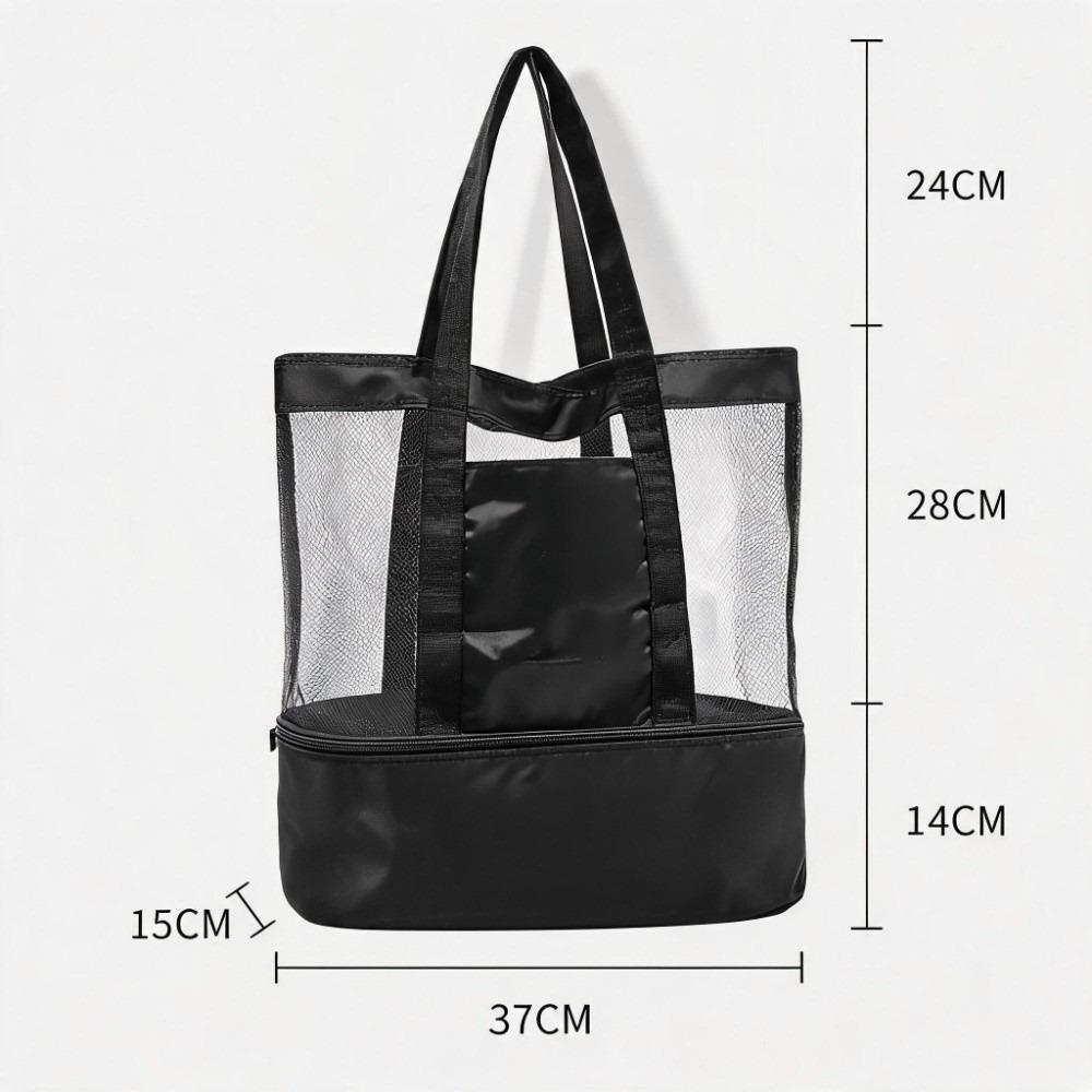 

Foldable Mesh Beach Bags Lightweight Double Layer Picnic Bags Beach Picnic