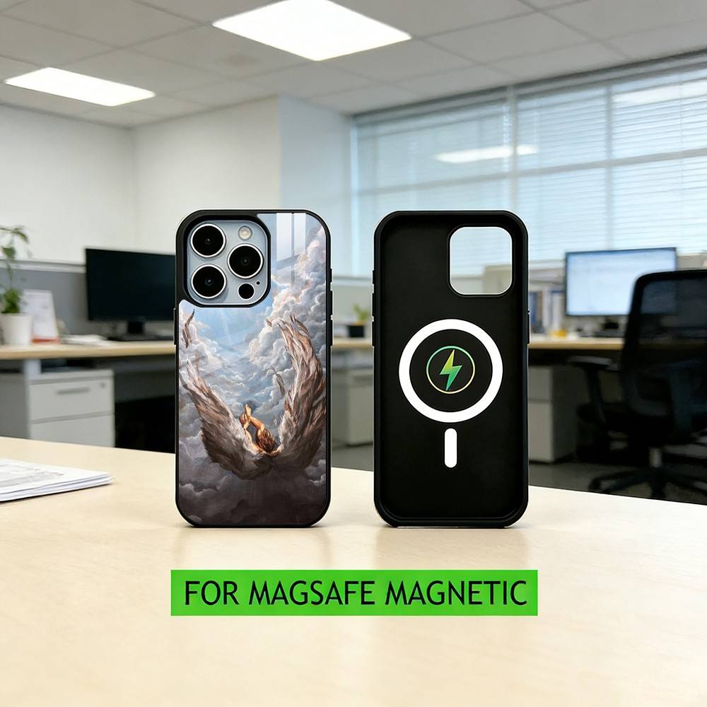 I- Ikarus Handyhülle Für iPhone17,16,15,14,13,12,11 Plus,Pro Magnetisch Für Magsafe Kabelloses Laden