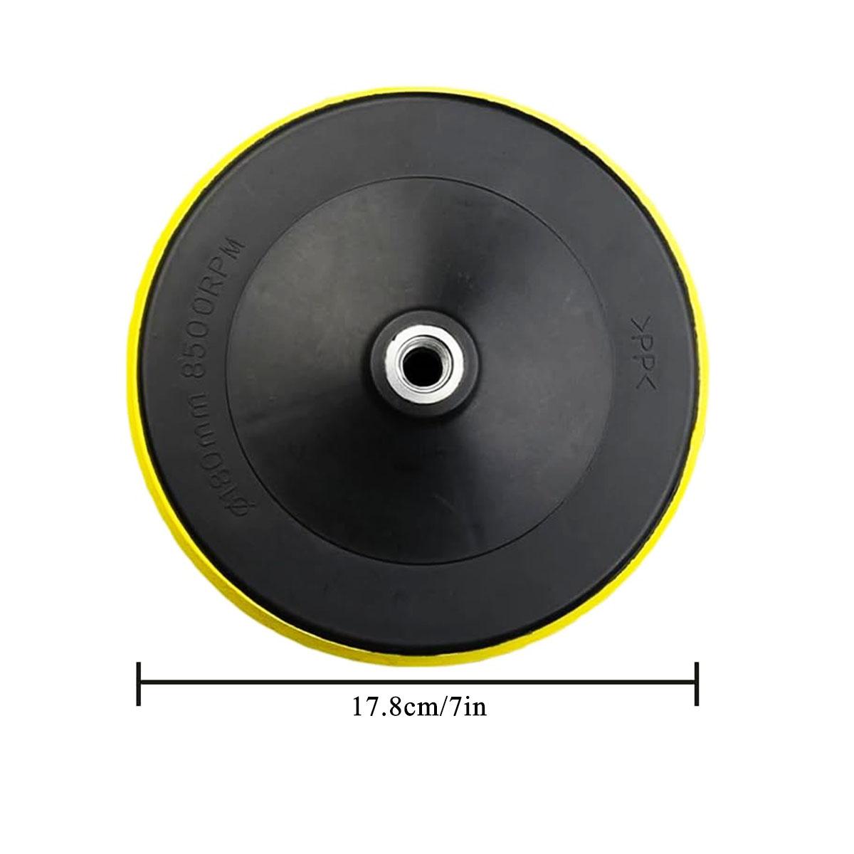 

7 Inch(180mm) Hook and Loop Buffing Pad for Sanding Discs,Rotary Backing Pad Attachment Adapter and Soft Foam Layer
