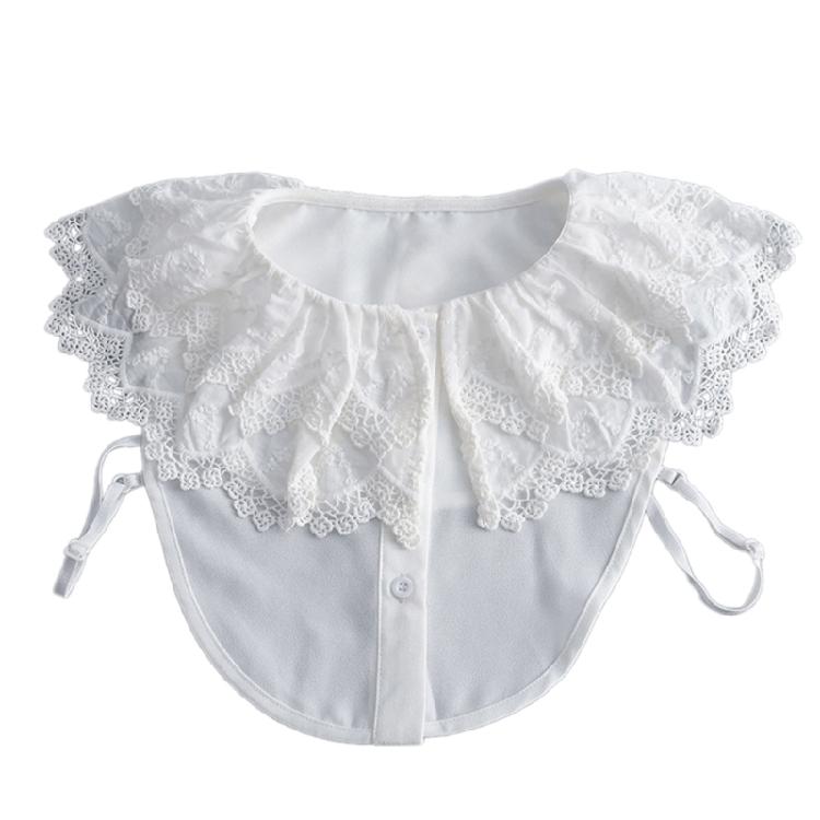 Lace Laple Shawl for Lady Girl Shawl Collar Beautiful Floral Embroidery Collar