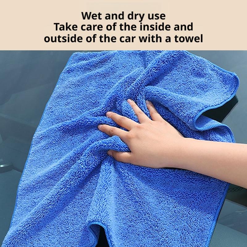 SEAMETAL 350GSM Microfiber Car Wash Towel High Density Absorbent Cleaning Cloth Car Detailing Window Glass Scratch-Free Washcloth
