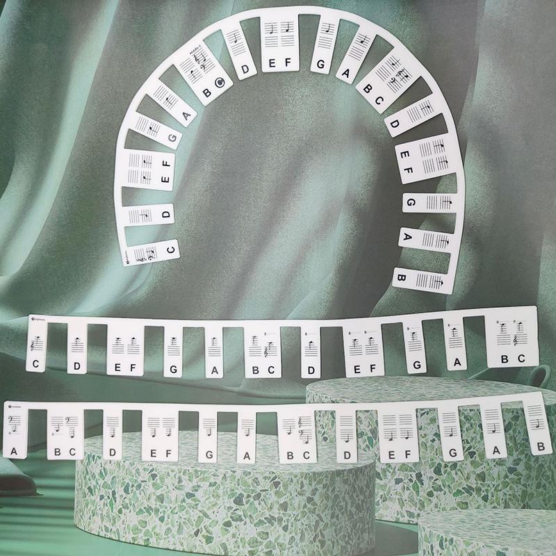 

Наклейки для клавиш пианино Miwayer для 88/61 клавиш, съемные наклейки с нотами для клавиатуры пианино для изучения, руководство по нотам для начинающих чёрный