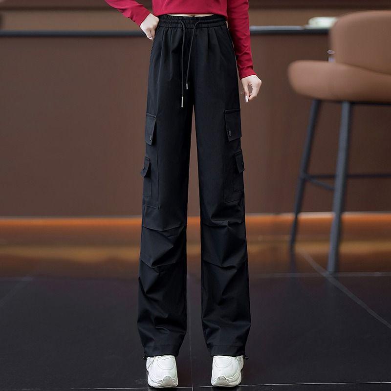 

Ankela Women s Wide Leg Red Work Pants - Multi-Pocket, Straight Leg Casual Sports Pants for Autumn/Winter 2026. L (106-115 lbs)