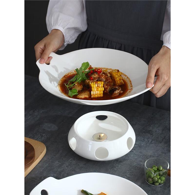 Huiliang Ceramic Candle-Heated Serving Plate Set