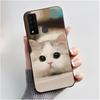 Casing For TCL 20 XE Case Aesthetic Fashion Cute Cat Astronaut Black Soft Silicone Protective Back Cover For TCL 20XE Phone Case