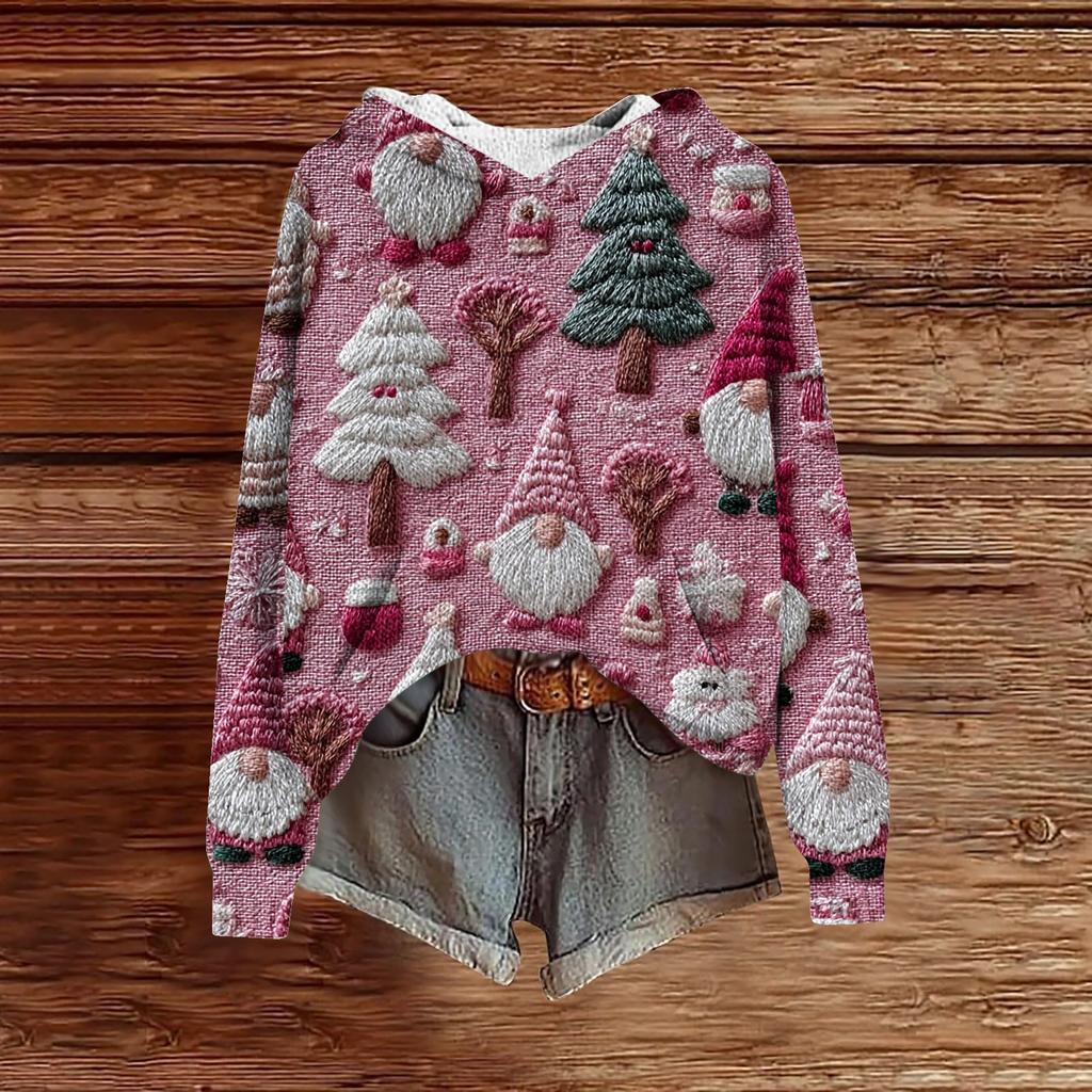 Sweatshirts For Women Knit Sweater Cute Shirt Fall Pullover Hooded Sweatshirt