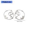 High Quality Alloy Vintage Floral Earrings Silver Studs 3cm Size for Women Fashionable Versatile Ear Hoop Adornment