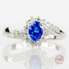 Genuine Silver Color Rings For Women Elegant Oval Cut Cubic Zirconia Wedding Ring Size 6 7 8 9 10 11 Bague Femme