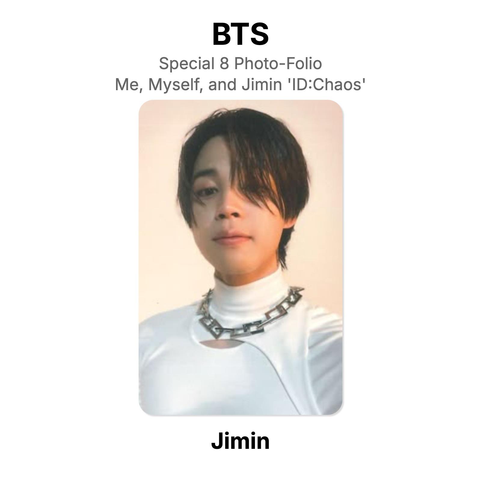 Специальный фото-фолио BTS 8  Я, сам и Чимин  ID:Официальная фотокарточка Chaos Jimin