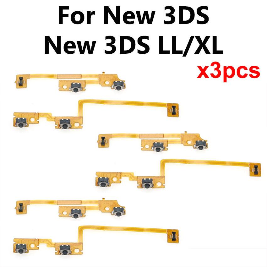 1/3pcs L R Shoulder Button with Flex Cable For 3DS 3DSLL 3DSXL New 3DS LL XL Repair Left Right Switch Trigger
