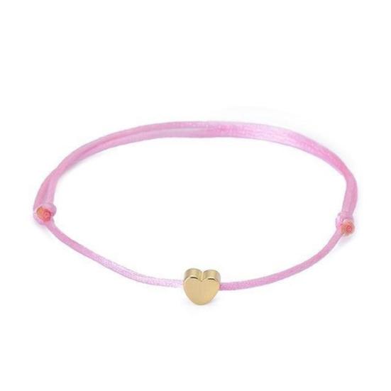 Fashion Women Heart Charm Rope Lucky Bracelet Bangle Adjustable Jewelry Gift