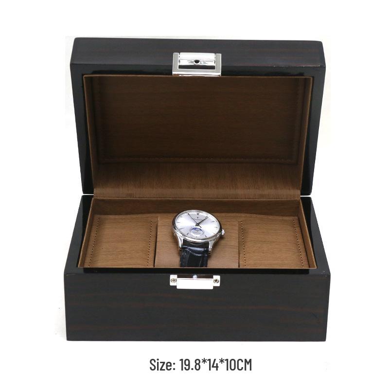 High-Gloss Wooden Watch and Jewelry Display Box with Piano Finish