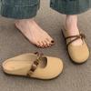 Baotou Half Slippers Spring and Summer Wear New Super Fire Flat Bottom Lazy French Half Tray Cool Slippers