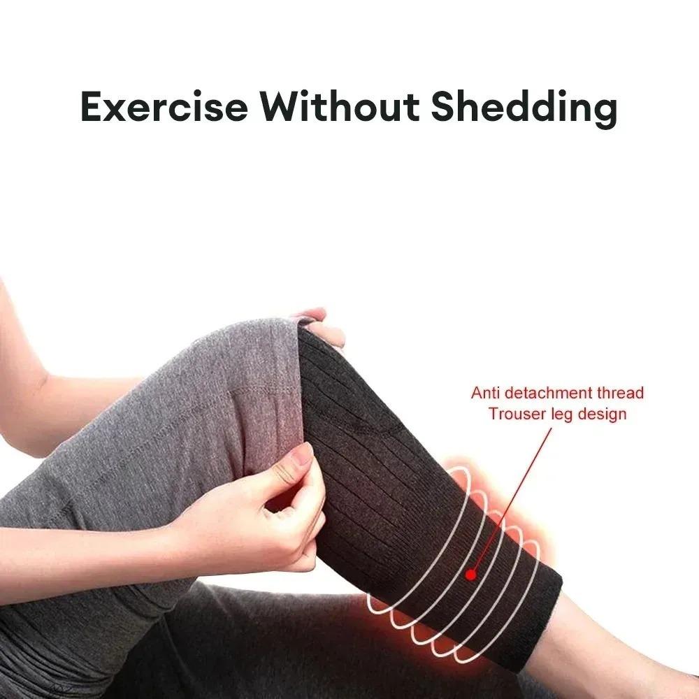 1 pereche de genunchi de lână groase și calde de protecție pentru picioare Protecție de genunchi de cașmir Încălzitoare de picioare rezistente la vânt, rezistente la frig, femei bărbați, genunchiere mâneci pentru picioare