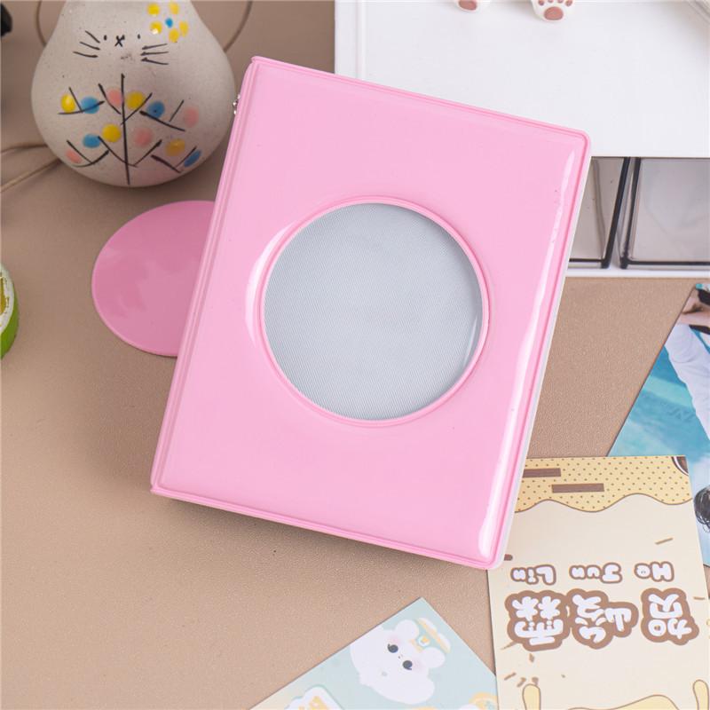 Heart Shaped Hollow Mirror Plate 3-inch Single Grid Polaroid Photo Album Idol Album Small Card Storage Album