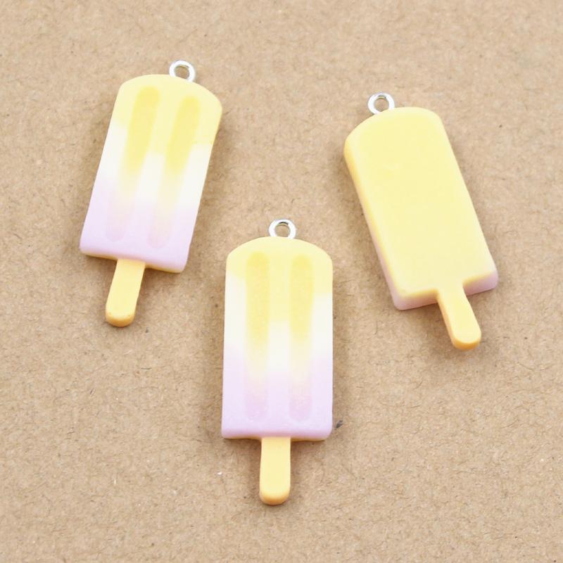 10Pcs Charms Summer Ice Cream Popsicle Ice Icicle Lolly Pendant Craft Making Findings Handmade Jewelry Diy For Earrings Necklace