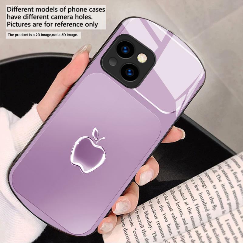 Metallic Gray Texture For iPhone 17 16 15 14 13 Plus 12 Mini 11 Pro Max XR Xs Max X 7 8 6S 22 20 Elliptical Glass Phone Case