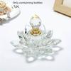 Creative Lotus Glass Perfume Bottle Crystal Decorative Desktop Decorations Home Desktop Decoration Bathroom Perfume Bottle