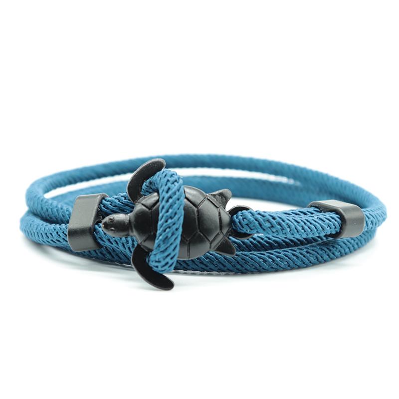 Noter Marine Animals Turtle Bracelet Men Multilayer Adjustable Rope Braslet Summer Beach Surfing Accessories  Nautical Braclet
