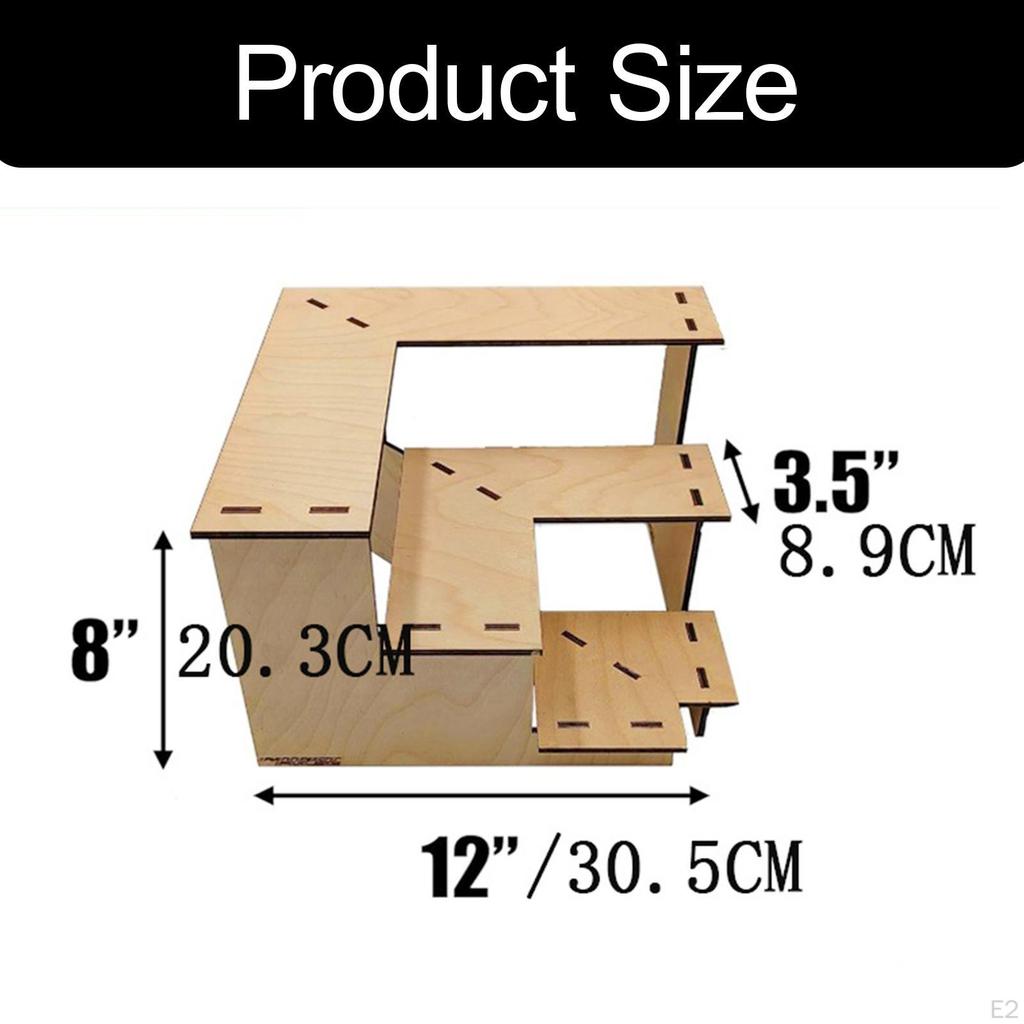 3-stufiger Einzelhandelstisch-Eckständer mit Regalen Organizer Stufenregal für