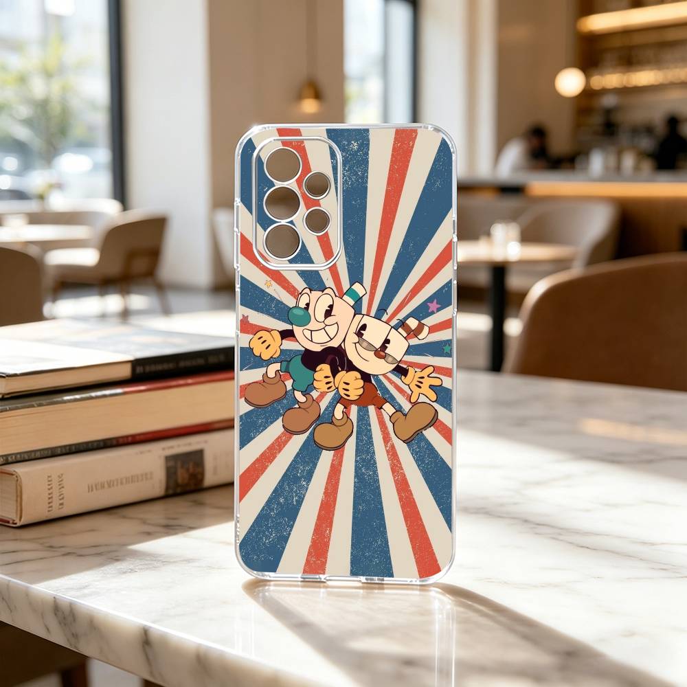 P-Popular C-Cuphead Game Phone Case For Samsung S25,S24,S21,S22,S23,S30,Ultra,S20,Plus,Fe Transparent Cover Samsung S10plus