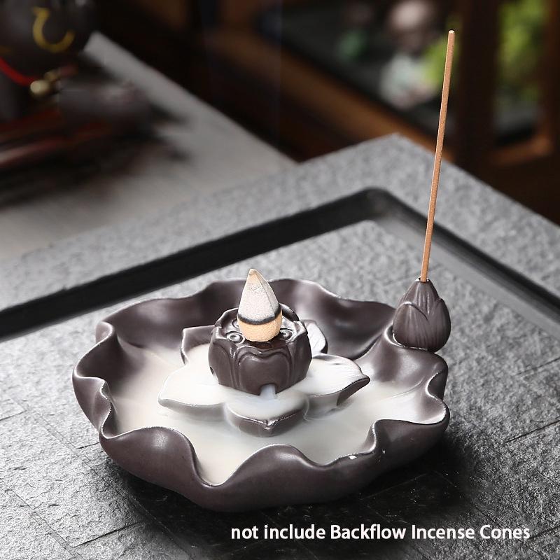 Keramik Wasserfall Rauch Rückfluss Räuchergefäß Halter Räucherschale Räucherstäbchen Heimdekoration