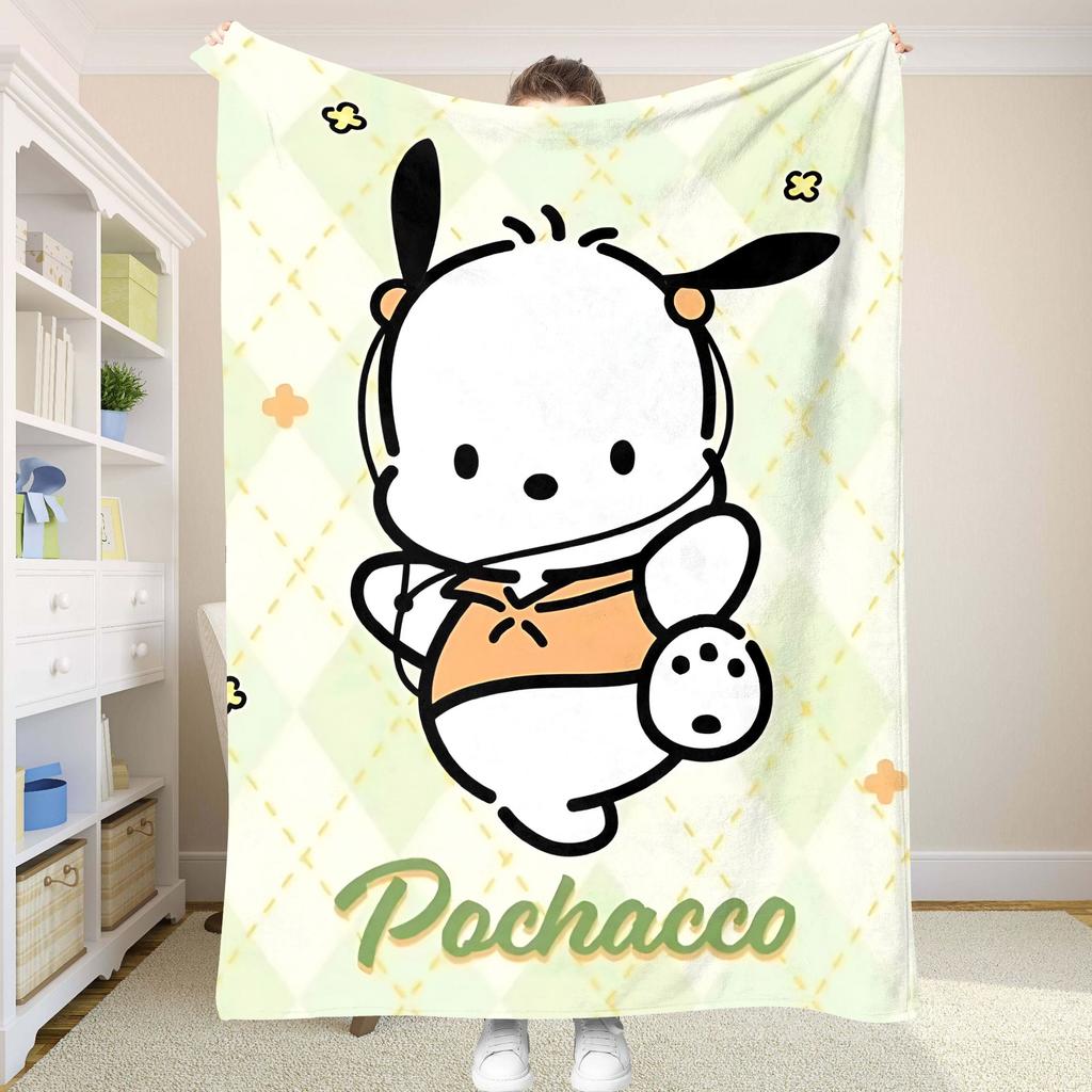 P-Pochaccoes Picnic Blanket Fluffy Soft Blankets and Throws Sofa Blankets for Bed Summer Comforter Bedspread on the Bed Anime &