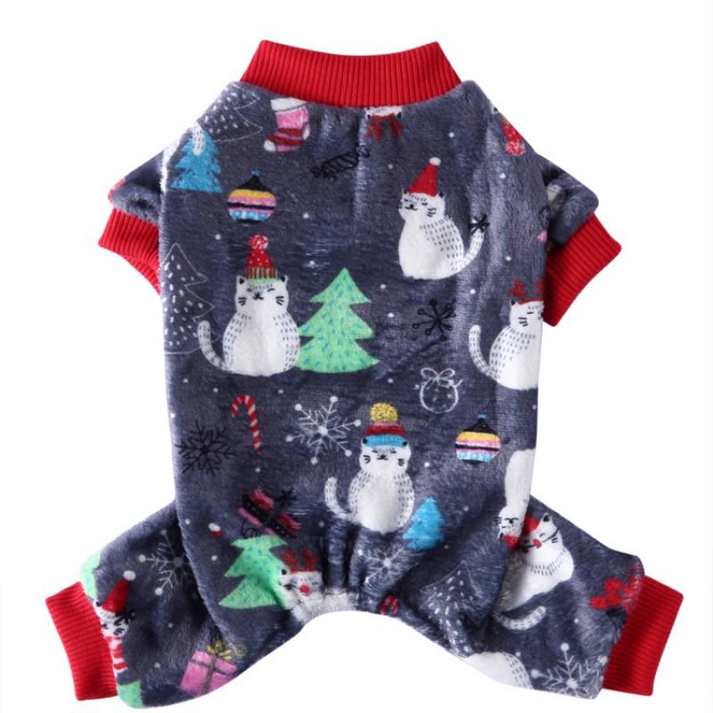 Haustier Hund Vierbeiner Kostüm Winter Weihnachtsoutfit Korallenfleece Hoodie Kleine Mittlere Große Hunde