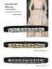 Women's Rhinestone Flower Elastic Waist Belt