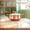Hammered Steel Copper Casserole Donga Bowl with Glass Lid, Tableware and Serveware (2200 ml)