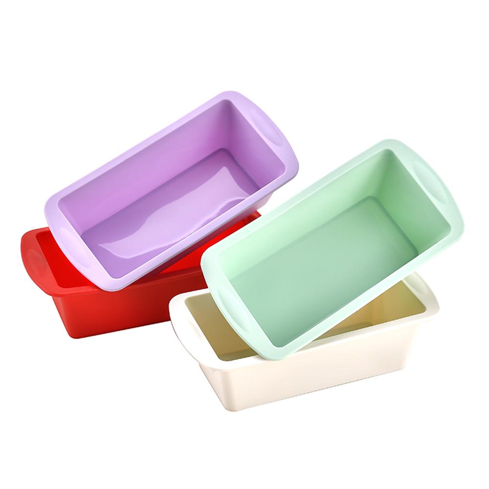 1-4Pcs Household Rectangular Silicone Mold Candy Toast Mould Easter Bread DIY Kitchen Supplies Cake Bakeware Pan Baking Tools