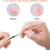 Stainless Steel Cuticle Pusher Double-ended Horseshoe-shaped Steel Pusher Removes Dead Skin and Cleans Dirt