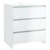 809752 vidaXL Buffet Blanc brillant 70x41x75 cm Aggloméré