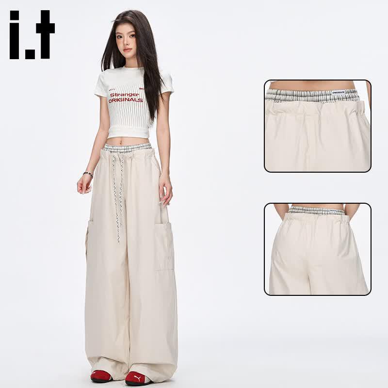 CHOCOOLATEit Women s High-Waist Adjustable Cargo Pants L