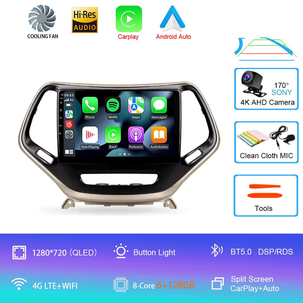 Android 14 For Jeep Cherokee 5 KL 2014 - 2018 Car Radio Multimedia Video Player Navigation No 2din 2 din DVD