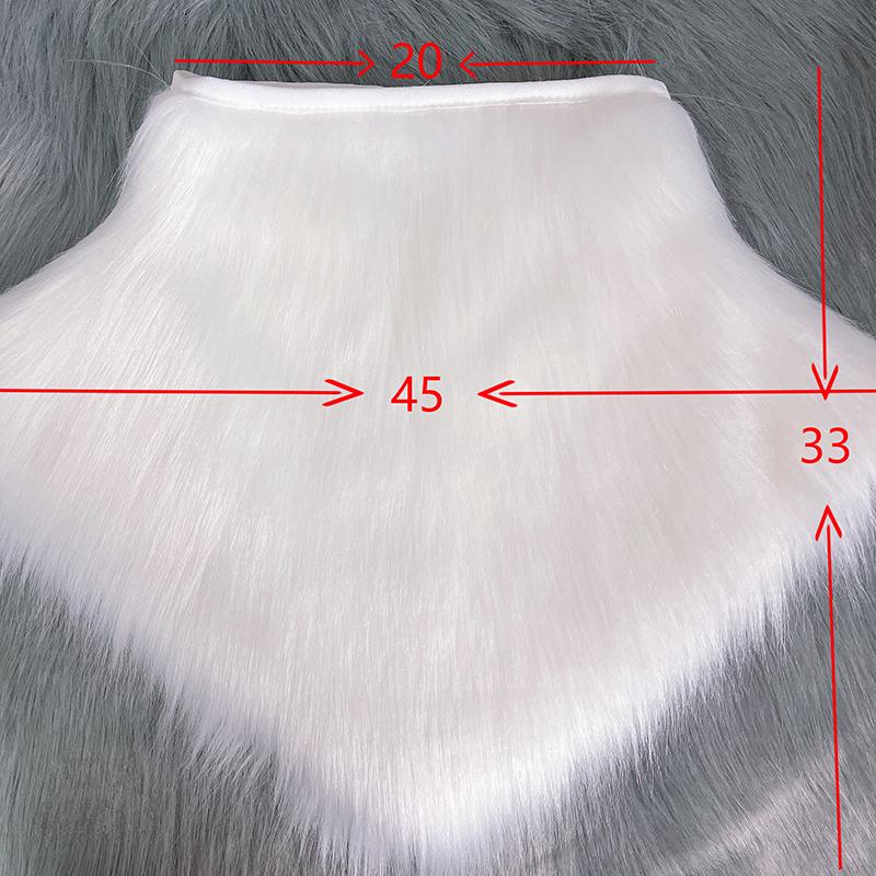 Furry Scarf Bib Collar Vest Fursuits Partial Accessories Short Fur Carnival Party Cosplay Beast Animal Costume Accessories
