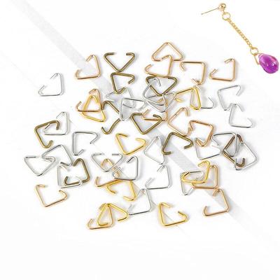 100 pezzi chiusure a triangolo anelli con fibbia anelli di salto anelli divisi connettori chiusure ganci per creazione di gioielli accessori