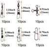 115Pcs/Box Fishing Swivels Kit With Barrel Swivel Snaps Sinker Slides Triple Swivel Fishing Line Connector Tackle