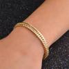 18K 21cm Bracelet Gold Gp Gold Gold Chain Boyfriend Men's Unique Gold Chain Chain Bracelet