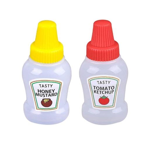

Mini Ketchup Bottle - Condiment Squeeze Bottle | Refillable Ketchup Honey Salad Container Bottle | Bento Soy Sauce Bottle | Salad Dressing Dispenser J
