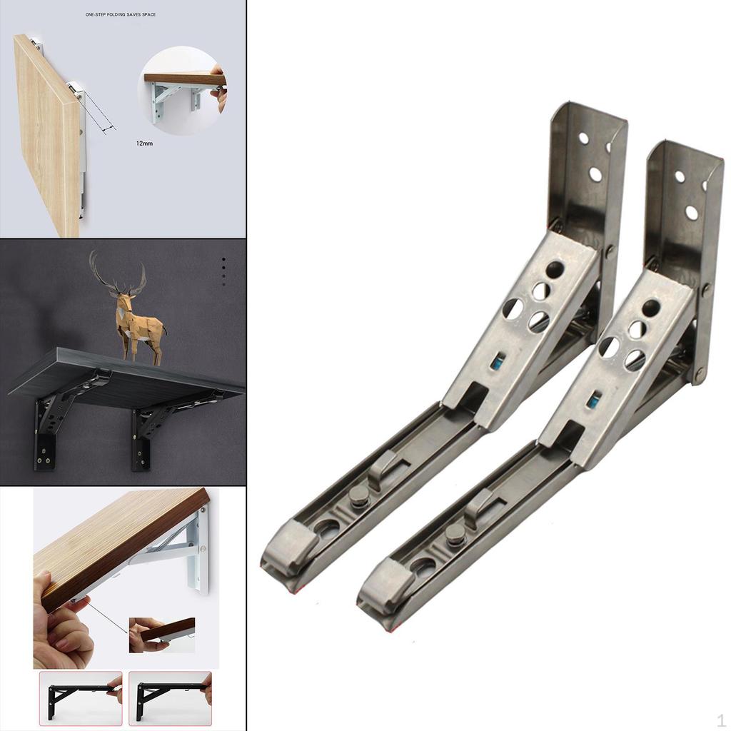 1 Pair Triangle Folding Angle Bracket Shelf for Storage Accessories