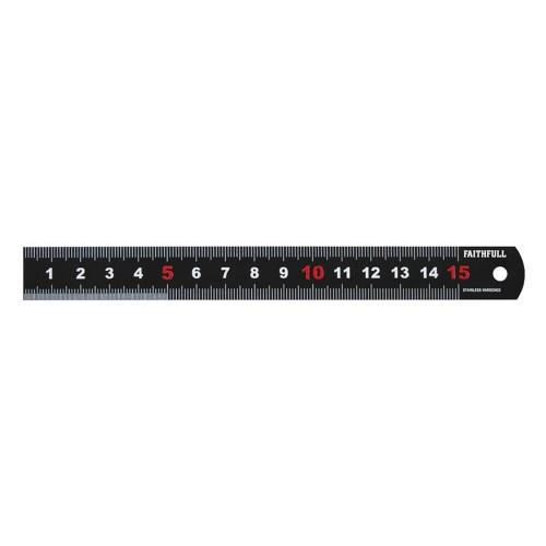 Faithfull Measuring Rules, Matt Black Stainless Steel