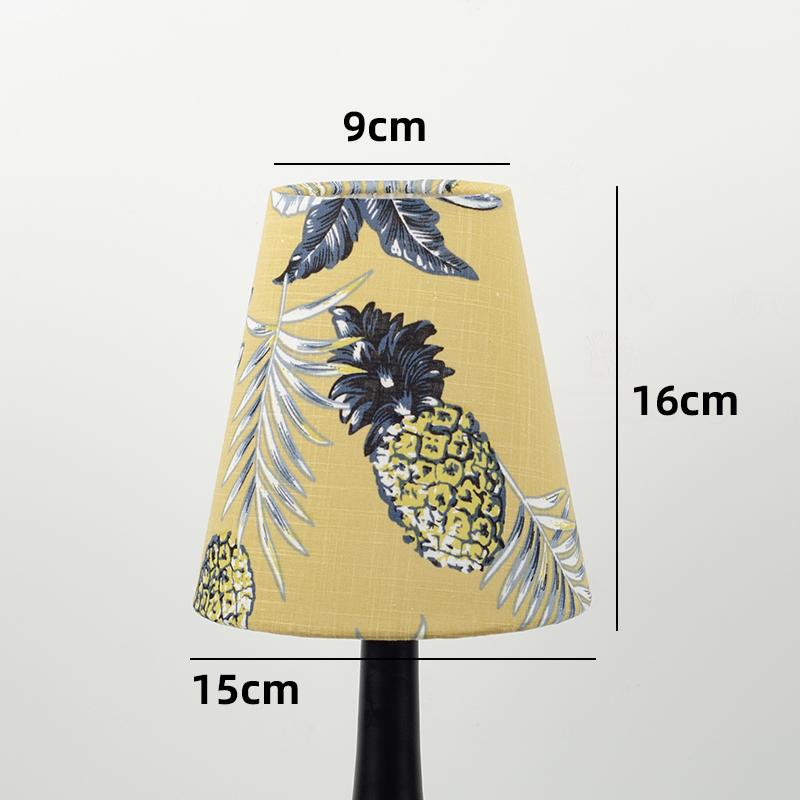 Retro Linen Fabric Floral Pattern Lampshades Pastoral Style Pleated Table Lampshade Bedroom Hotel Bedside Floor Lamp Cover