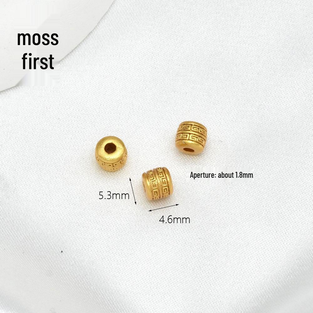 Copper-Plated Sand Gold Spacer Beads for DIY Jewelry: Ideal for Handmade Bracelets, Necklaces, Wristbands, and More.