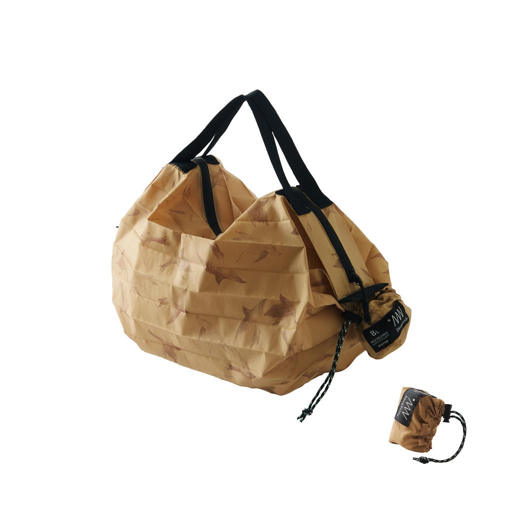 Myrna Shupatto Packable Bag Flying with Small Eco Shopping Tote S501FR (8L / Bird) Zipper, Foldable, Compact, Bag, Bag, Bag,