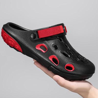 2025 Sommer Tasche Kopf Hausschuhe Herren tragen Strand Lochschuhe große Größe einfach Mode lässig coole Hausschuhe