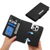 For iPhone 16 Pro Max Wallet Case PU Leather Detachable Phone Cover