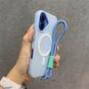 Luxury 3 IN 1 For Magsafe Lanyard Case for iPhone 16 15 14 Plus 13 12 Pro Max Wireless Charge Magnetic Clear Matte Soft Cover