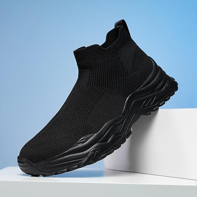 Outdoor-Sportarten Frühling und Sommer Fliegenstrick-Freizeitschuhe Ein-Pedal-Socken-Schuhe Laufschuhe bequeme High-Top-Board-Schuhe große Größe